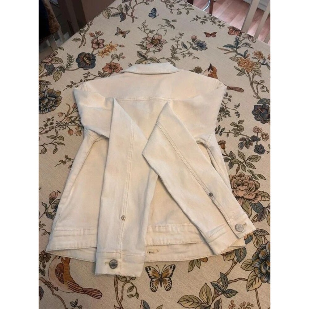 William Rast Distressed White Denim Jacket - Picture 4 of 6